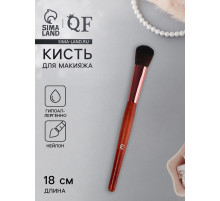 Кисть для макияжа Brush WOOD, 18 (±1) см, коричневая