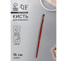 Кисть для макияжа Brush WOOD, скошенная, 16(±1) см, коричневый/золотистый