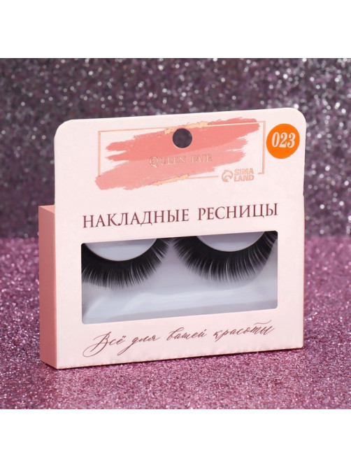 Ресницы накладные «Двойной объём», 11 мм, без клея, чёрные