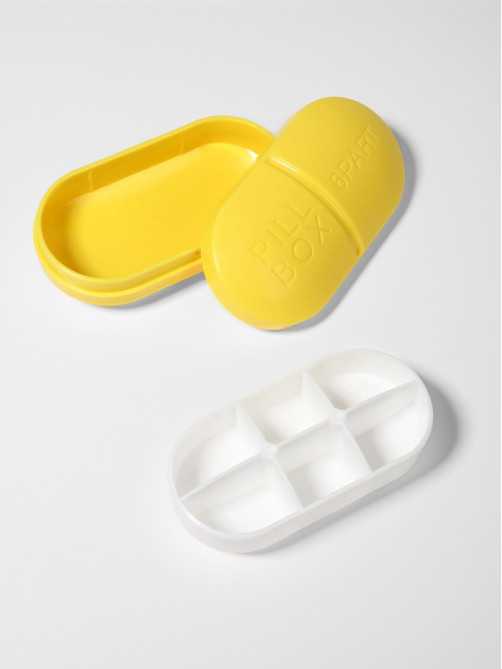 Таблетница Pill Box, 6 секций, 10×5.5×3 см, МИКС