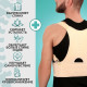 Массажёр - фиксатор для осанки и поясницы, на фастексах, размер 2XL-3XL, бежевый