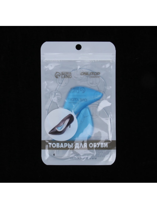 Супинаторы для обуви, амортизирующие, силиконовые, L (36-38 р-р), пара, прозрачные/голубые