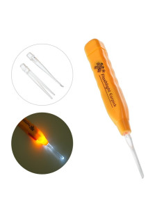 Палочка для чистки ушей Luazon LES-03, LED-подсветка, 3 насадки, от батареек