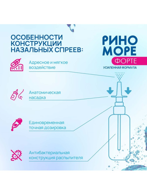 Спрей назальный РиноМоре Форте, 100 мл