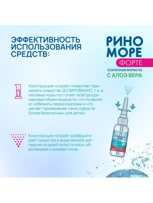 Спрей назальный РиноМоре Форте, с алоэ вера, 50 мл