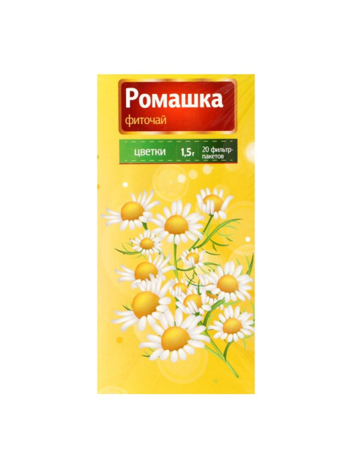 Фиточай Ромашка Vitamuno для взрослых, 20 фильтр-пакетов по 1.5 г