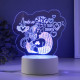 Светильник 3D RISALUX «Люблю тебя любить», LED-ночник, RGB, от сети