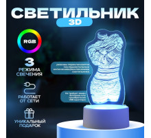 Светильник 3D RISALUX «Венера», LED-ночник, RGB, от сети