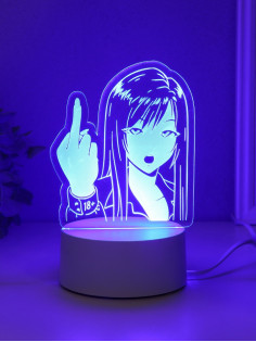Светильник 3D RISALUX Fuck, LED-ночник, RGB, от сети, 9.5×13.4×17 см