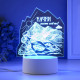 Светильник 3D RISALUX «Начни жить сейчас», LED-ночник, RGB, от сети