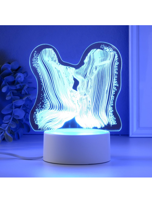 Светильник 3D RISALUX «Поцелуй», LED-ночник, RGB, от сети