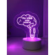 Светильник 3D RISALUX «Не USB мне мозги!», LED-ночник, RGB, от сети, 9.5×12×14.9 см