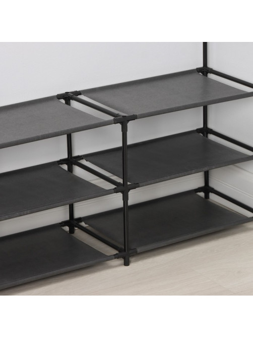 Полка для обуви LaDо́m, 3 яруса, 90×30×57 см, чёрная