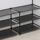 Полка для обуви LaDо́m, 3 яруса, 90×30×57 см, чёрная