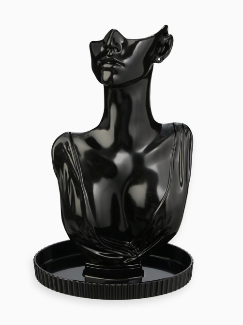 Бюст для украшений QF, 21×13.5×33 см, чёрный