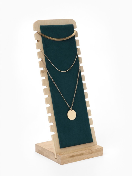 Подставка под цепочки QF, на 12 мест, 10×10×26, зелёная