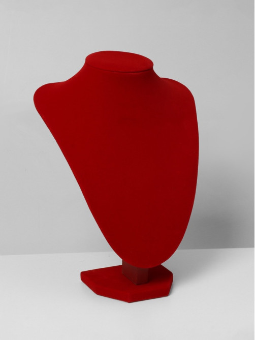 Бюст для украшений QF, 17.5×13×25 см, h=25 см, красный