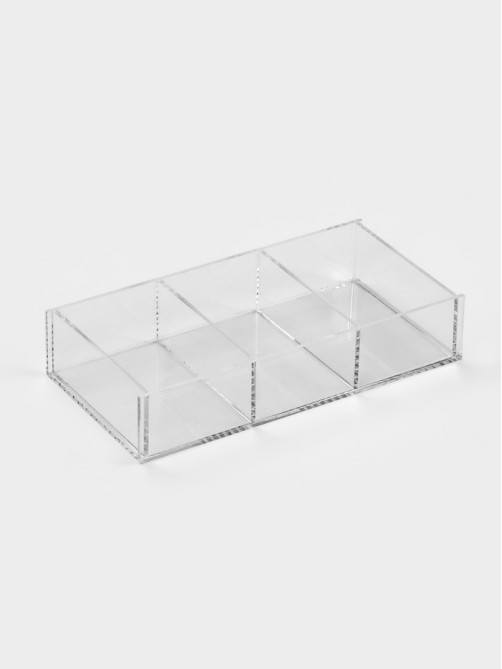 Подставка для презентации, 3 ячейки, 20.3×10.2×3.8 см, оргстекло 2 мм