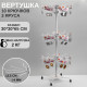 Вертушка QF, 3 яруса по 10 крючков, 30×30×65 см, белая