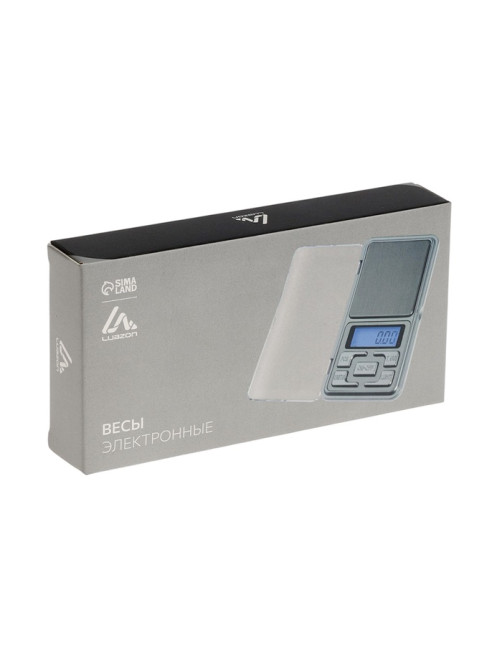 Весы электронные Luazon LVU-02, до 200 г, портативные, серые