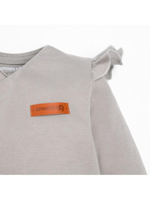 Комбинезон для девочки с крылышками «Крошка Я» BASIC LINE, рост 86-92 см, серый