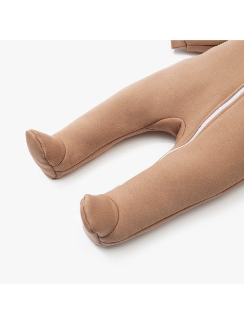 Комбинезон детский с капюшоном «Крошка Я» BASIC LINE, коричневый, рост 68-74 см