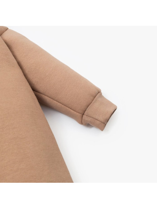 Комбинезон детский с капюшоном «Крошка Я» BASIC LINE, коричневый, рост 62-68 см