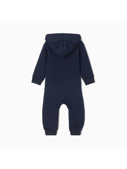 Комбинезон детский с капюшоном «Крошка Я» BASIC LINE, тёмно-серый, рост 74-80 см