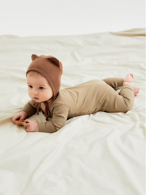 Комбинезон детский «Крошка Я» Baby Bear, рост 62-68, бежевый