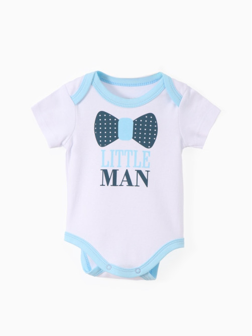 Боди для мальчика «Крошка Я» Little man, рост 80-86 см, белое