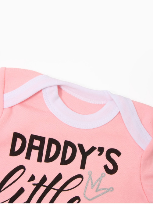 Боди для девочки «Крошка Я» Daddy's girl, рост 62-68 см, розовое