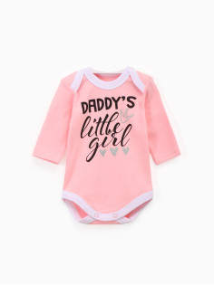 Боди для девочки «Крошка Я» Daddy's girl, рост 68-74 см, розовое