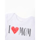Боди для девочки «Крошка Я» Love mom, рост 74-80 см, белое