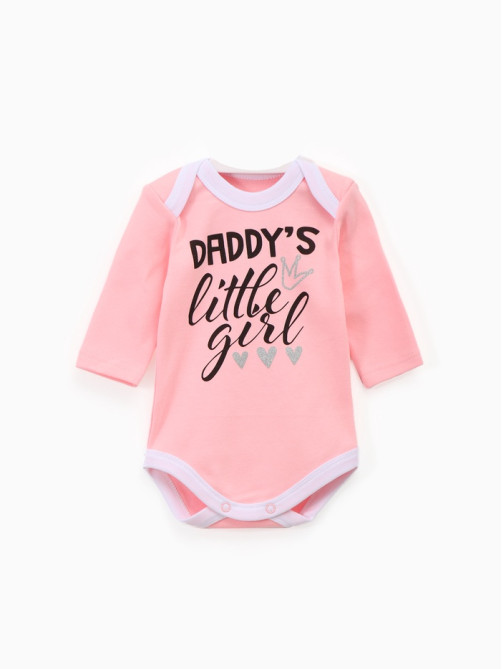 Боди для девочки «Крошка Я» Daddy's girl, рост 62-68 см, розовое