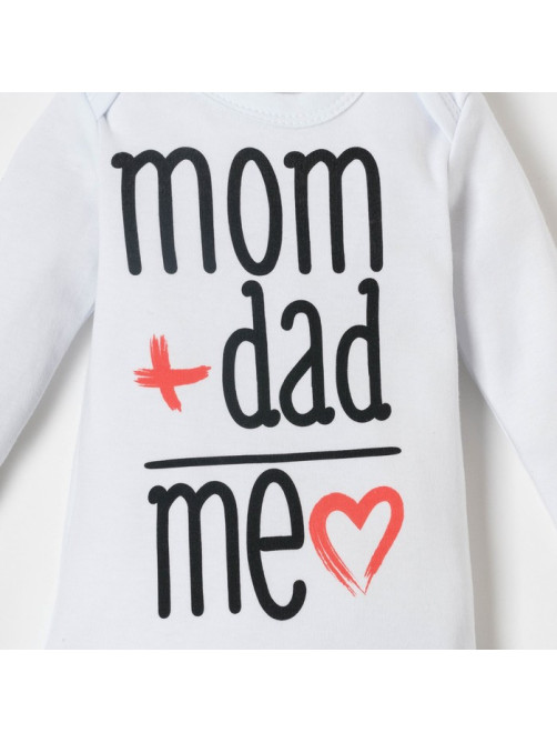 Боди детское «Крошка Я» Mum+Dad, рост 80-86 см, белое