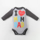 Боди детский «Крошка Я» Mum and Dad, рост 80-86 см, серое