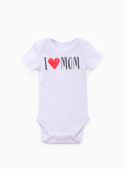 Боди для девочки «Крошка Я» Love mom, рост 74-80 см, белое