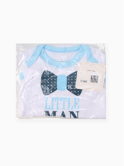 Боди для мальчика «Крошка Я» Little man, рост 80-86 см, белое