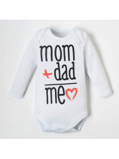 Боди детское «Крошка Я» Mum+Dad, рост 80-86 см, белое