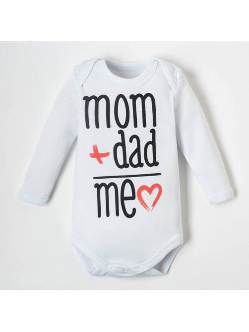 Боди детское «Крошка Я» Mum+Dad, рост 80-86 см, белое