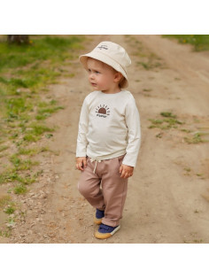 Костюм детский (лонгслив, брюки) «Крошка Я» Dreamer, рост 68-74 см, бежевый