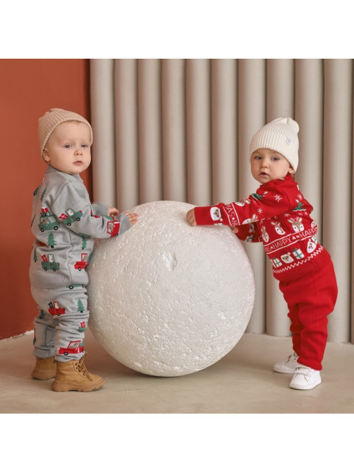 Костюм детский (джемпер, штаны) вязаный «Крошка Я» Xmas, рост 86-92 см