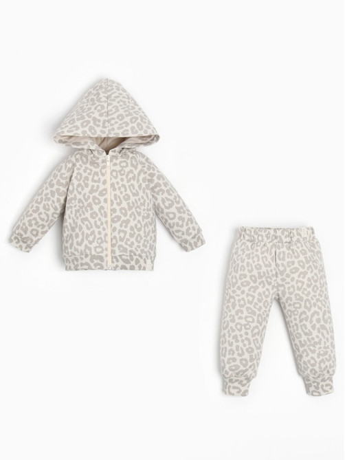 Костюм для девочки (толстовка, брюки) «Крошка Я» Leo baby, рост 62-68 см