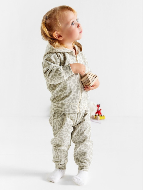 Костюм для девочки (толстовка, брюки) «Крошка Я» Leo baby, рост 62-68 см