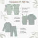 Футболка детская «Крошка Я» Olives, рост 62-68, оливковая