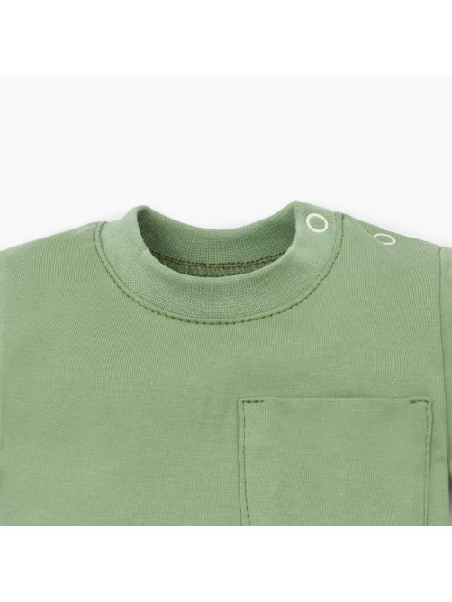 Футболка детская «Крошка Я» BASIC LINE, зелёная, рост 68-74 см