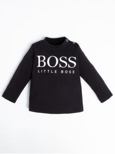 Лонгслив для мальчика «Крошка Я» Little Boss, рост 68-74 см, чёрный