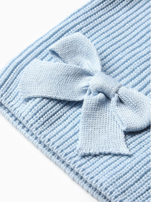 Свитер вязаный для девочки MINAKU: Cozy Winter, голубой, размер 26-28 (86-92 см)