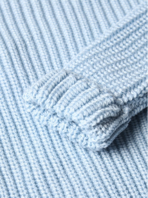 Свитер вязаный для девочки MINAKU: Cozy Winter, голубой, размер 28 (92-98 см)