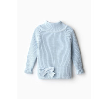 Свитер вязаный для девочки MINAKU: Cozy Winter, голубой, размер 28 (92-98 см)